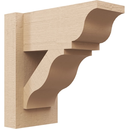 Ekena Millwork 6-in W x 12-in D x 12-in H Funston Trad Rough Cedar Woodgrain TimberThane Outlooker, Primed Tan OUTUR060X12X12FST04RCPR